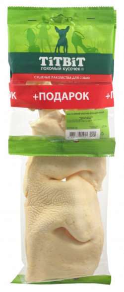 TiTBiT лакомство для собак Нос говяжий бабочка большая - 115 г