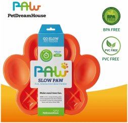 PetDreamHouse PAW Slow Feeder Orange Easy миска Лапа для медленного кормления, оранжевая - 450 г