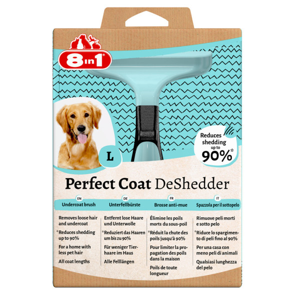 8in1 Perfect Coat дешеддер для крупных собак, размер L