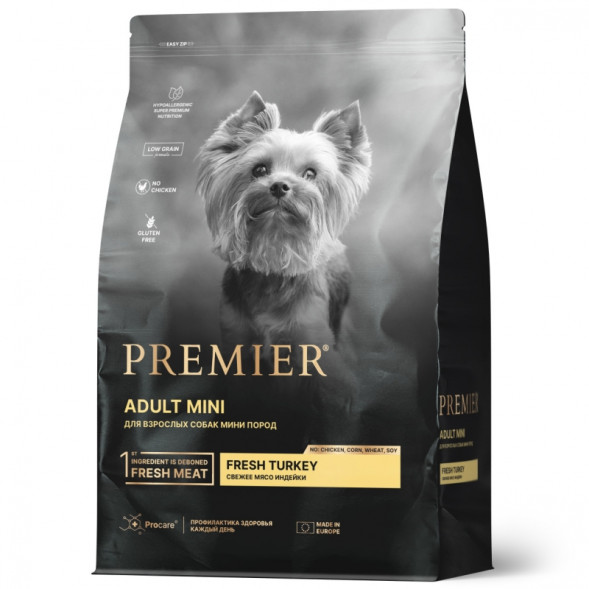Premier Dog Turkey ADULT Mini (Свежее мясо индейки для собак мелких пород) 1 кг