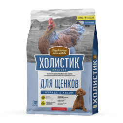 Деревенские лакомства Холистик Премьер сухой корм для щенков с курицей и рисом - 3 кг