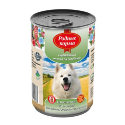 Консервы Родные Корма Скоблянка мясная по-городецки для собак - 970 г х 12 шт