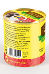 Консервы для взрослых собак Деревенские лакомства Домашние обеды Телятина по - деревенски с рубцом и овощами - 240 г х 4 шт