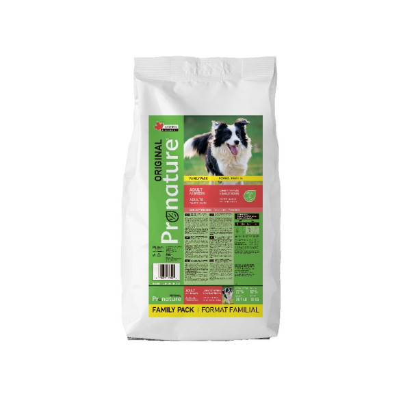 Pronature Original сухой корм для взрослых собак всех пород с ягненком с крупными гранулами - 20 кг