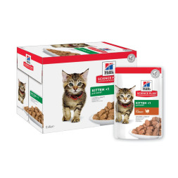 Влажный корм Hills Science Plan для котят для здорового роста и развития, пауч с индейкой в соусе, 85 г х 12 шт