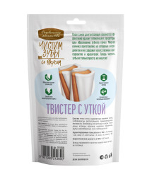 Деревенские лакомства Чистим зубы твистер для собак с уткой - 100 г