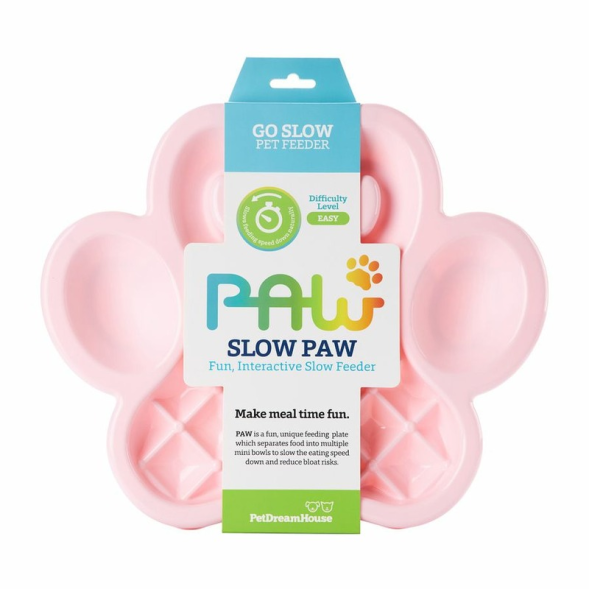 PetDreamHouse PAW Slow Feeder Baby Pink Easy миска Лапа для медленного кормления, розовая - 450 г