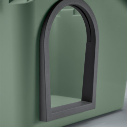 IMAC ZEUS 50 2ND LIFE будка для собак мелких пород и кошек, 53х46х47,6 см цвет оливковый