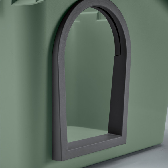 IMAC ZEUS 50 2ND LIFE будка для собак мелких пород и кошек, 53х46х47,6 см цвет оливковый