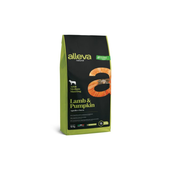 Alleva Natural Adult Lamb &amp;amp; Pumpkin Medium/Maxi сухой корм для взрослых собак с ягненком и тыквой - 12 кг