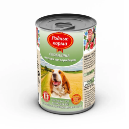 Консервы Родные Корма Скоблянка мясная по-городецки для собак - 410 г х 9 шт