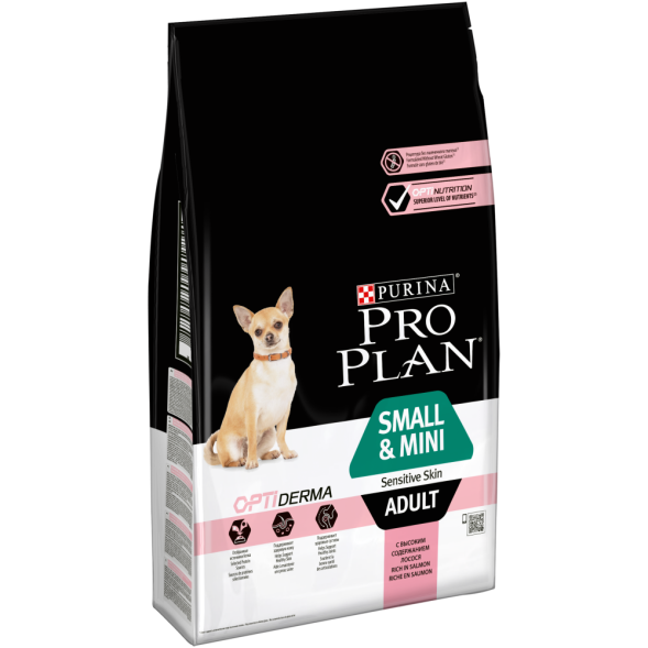 Сухой корм Pro Plan Adult Small&amp;amp;Mini Sensitive Skin для собак мелких пород с чувствительной кожей с лососем и рисом - 7 кг