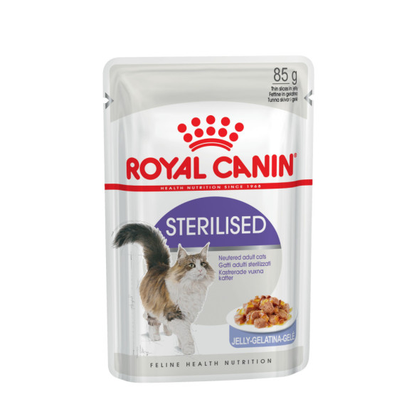 Royal Canin Sterilised паучи для стерилизованных кошек кусочки в желе - 85 г х 24 шт