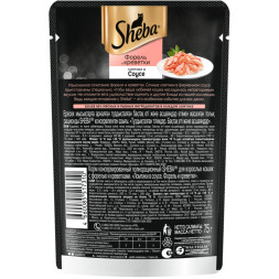 Sheba влажный корм для кошек ломтики с форелью и креветками, в соусе, в паучах - 75 г х 28 шт