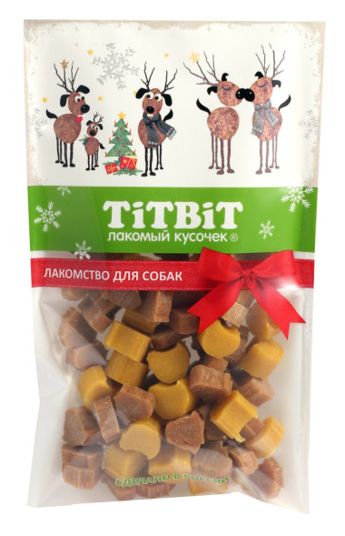Titbit Новогодняя коллекция лакомство для собак нарезка Мясная ферма - 60 г