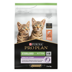 Pro Plan Kitten Sterilised сухой корм для стерилизованных котят с лососем - 3 кг