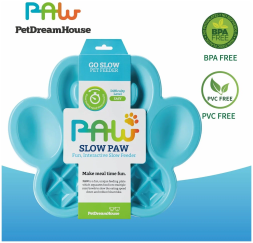 PetDreamHouse PAW Slow Feeder Blue Easy миска Лапа для медленного кормления, синяя - 450 г