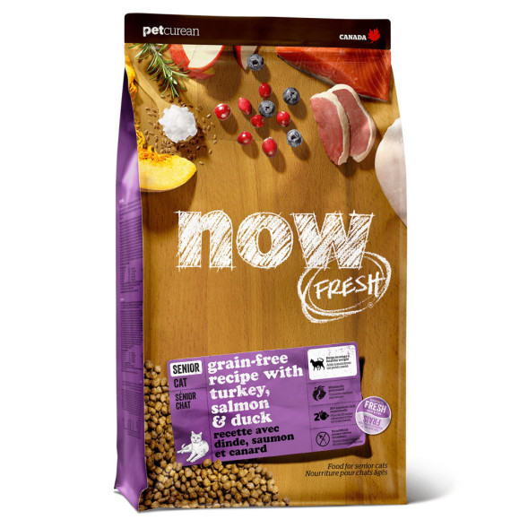 Now Fresh Fresh Grain Free Senior Cat Recipe 30/14 сухой корм для взрослых кошек при избыточном весе, с индейкой - 7,26 кг