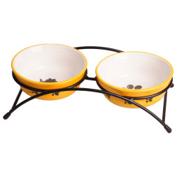 Mr.Kranch миски на подставке для собак и кошек двойные, 2x290 мл, оранжевые