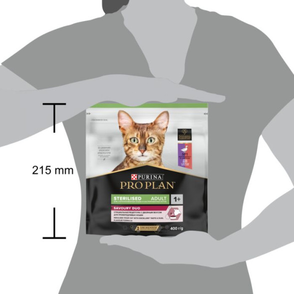 Сухой корм для кошек Pro Plan Sterilised для стерилизованных кошек сnbsp;уткой и печенью 400 г