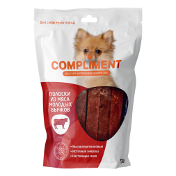 Compliment лакомство для собак мини-пород Полоски из мяса молодых бычков - 50 г
