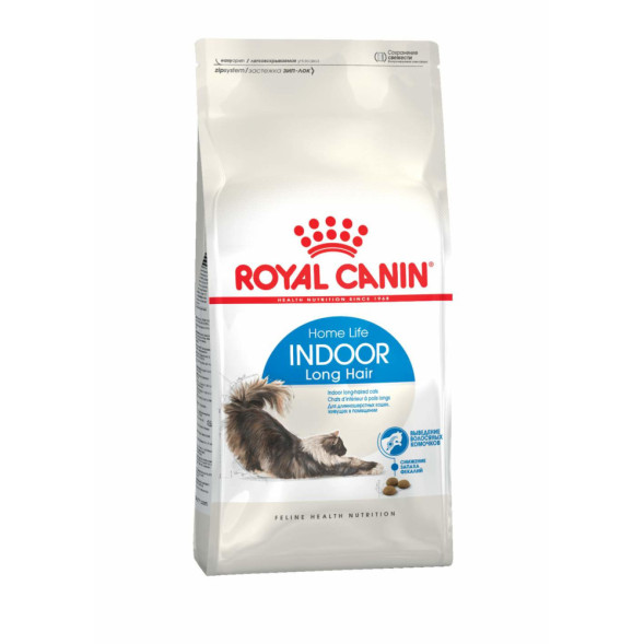 Royal Canin Indoor Long Hair сухой корм для домашних длинношерстных кошек - 400 г