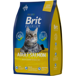 Brit Premium Cat Adult сухой корм для взрослых кошек с лососем - 800 г