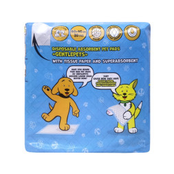 Доброзверики подстилки впитывающие для животных с бумагой тиссью и суперабсорбентом, 60х40 см, 20 шт