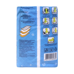 Доброзверики подстилки впитывающие для животных с бумагой тиссью и суперабсорбентом, 60х40 см, 20 шт