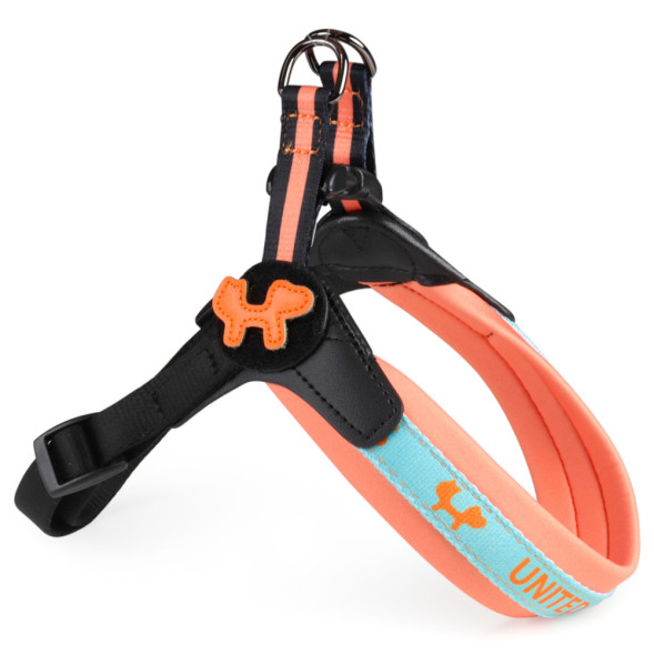 United Pets Complete me шлейка для собак, 3,5 x 48-64 см, оранжевая с голубым