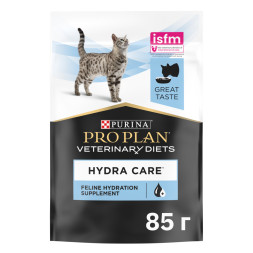 Purina Pro Plan Veterinary Diets Hydra Care пищевая добавка для кошек для увеличения потребления воды, в соусе, в паучах - 85 г х 10 шт