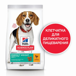 Hills Science Plan Perfect Weight сухой корм для собак средних пород с курицей - 12 кг