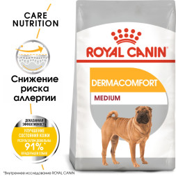 Royal Canin Medium Dermacomfort корм для собак средних пород с раздраженной и зудящей кожей - 3 кг