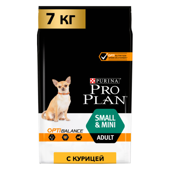 Purina Pro Plan Small &amp;amp; Mini сухой корм для взрослых собак миниатюрных и мелких пород с курицей и рисом - 7 кг