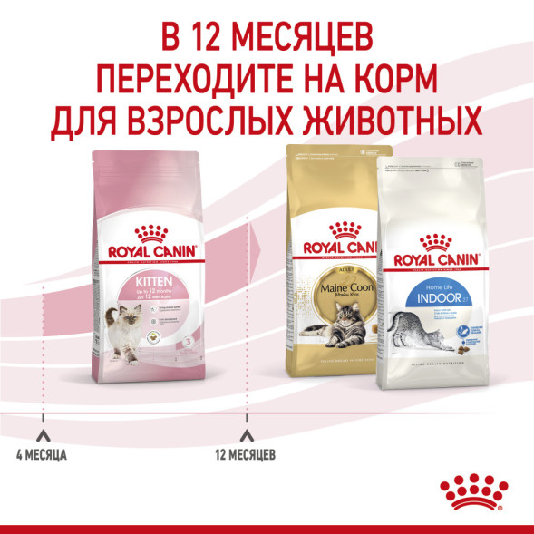 Royal Canin Kitten 34 сухой корм для котят от 4 до 12 месяцев с птицей - 300 г