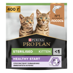 Pro Plan Kitten Sterilised сухой корм для стерилизованных котят с лососем - 400 г