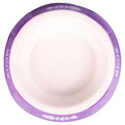 Mr.Kranch миска керамическая для кошек, 140 мл, фиолетовая с рыбками