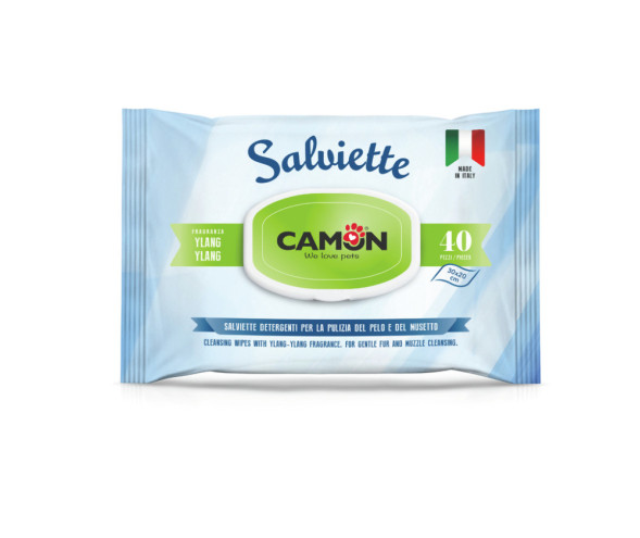 Camon влажные салфетки для кошек и собак уход для глаз, с ароматом иланг-иланга