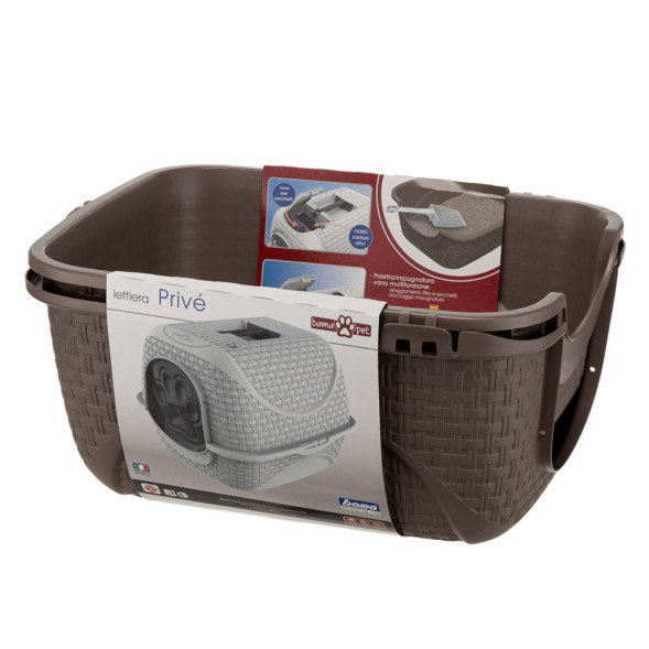 BAMA PET PRIVE био-туалет для кошек, 42х50,5х39,6 см, коричневый