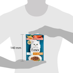 Влажный корм для кошек Гурмэ® Перл Соус Де-люкс с лососем в соусе 75 г x 26 шт.