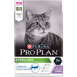 Сухой корм для кошек Pro Plan Sterilsed 7+ для стерилизованных кошек с индейкой 3 кг