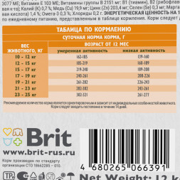 Brit Care Dog Adult M Dental Health сухой корм для взрослых собак средних пород для здоровья полости рта, с индейкой - 12 кг