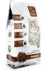 Clan Classic Sterilised 30/14 сухой корм для взрослых кастрированных котов и стерилизованных кошек, с индейкой - 3 кг