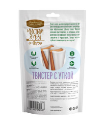 Деревенские лакомства Чистим зубы твистер для собак с уткой - 80 г