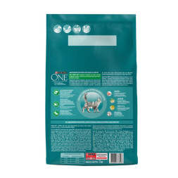 Сухой корм Purina ONE для взрослых кошек при домашнем образе жизни с индейкой и цельными злаками, 3 кг