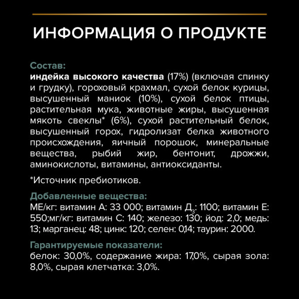 Purina Pro Plan Optidigest Grain Free сухой беззерновой корм для взрослых собак мелких пород с чувствительным пищеварением с индейкой - 7 кг