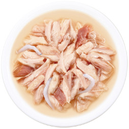 Inaba Ciao Toromi консервы для взрослых кошек с куриным филе, тунцом кацуо и мальками ширасу, в бульоне - 80 г х 24 шт