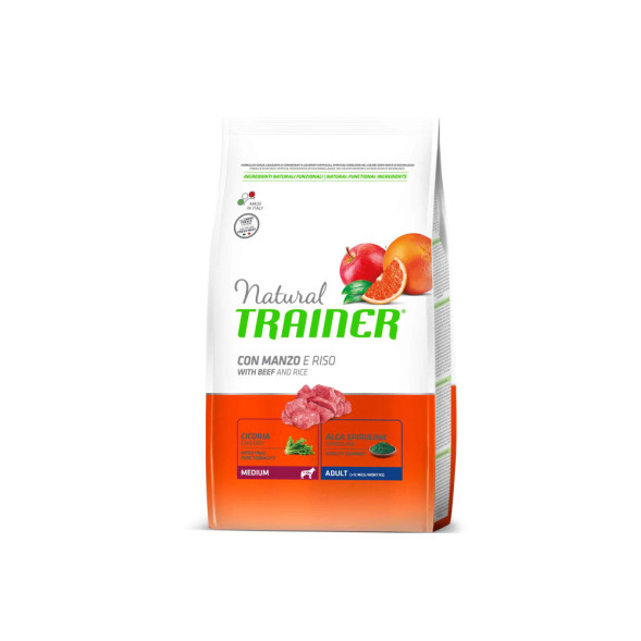 Trainer Natural Medium Adult сухой корм для взрослых собак средних пород с говядиной и рисом - 12 кг