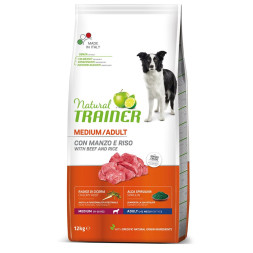 Trainer Natural Medium Adult сухой корм для взрослых собак средних пород с говядиной и рисом - 12 кг