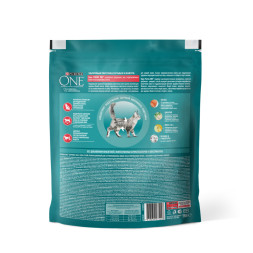 Purina ONE сухой корм для стерилизованных кошек с лососем и пшеницей  - 750 г